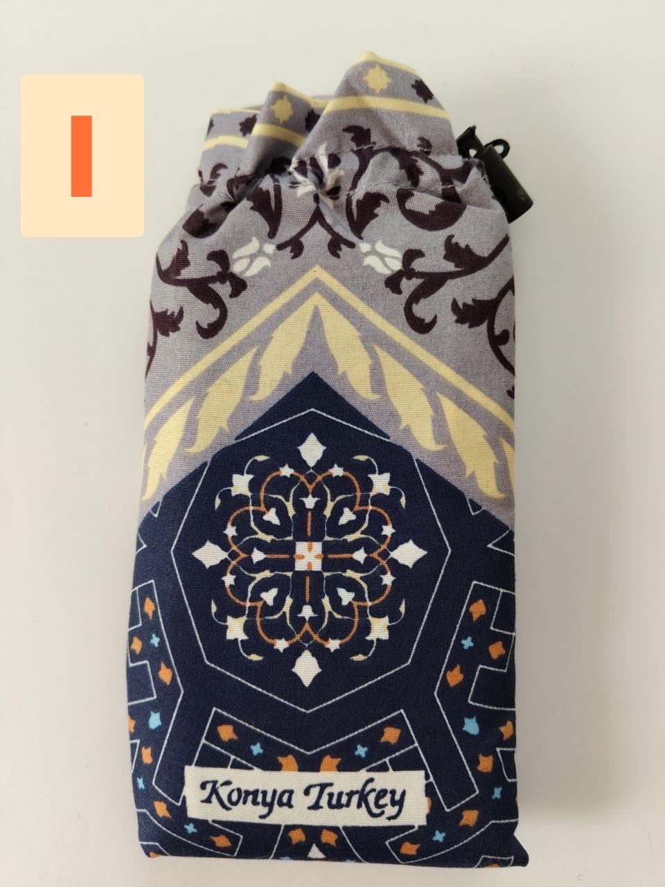Sajadah Travel Premium - Motif 'Konya Navy'